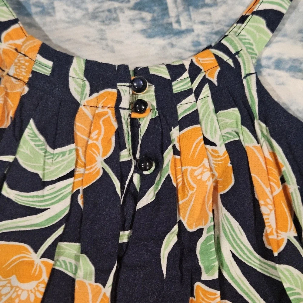 Baby Gap Navy Orange Floral Sundress‎ Size 3T Toddler Girls